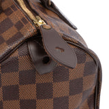 Louis Vuitton Damier Ebene Monogram Speedy 25 Handbag