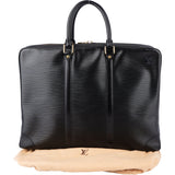 Louis Vuitton Noir Epi Leather Porte Documents Handbag