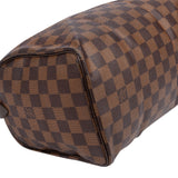 Louis Vuitton Damier Ebene Monogram Speedy 25 Handbag