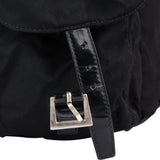 Prada Black Nylon Triangle Backpack