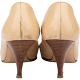 Chanel Beige Leather Cloverleaf Heels (35)