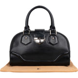 Louis Vuitton Noir Epi Leather Bowling Montaigne GM Handbag