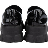 Prada Patent Leather Triangle Monolith Loafer (37)