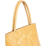 Chanel Yellow Caviar Leather Medaillon Handbag