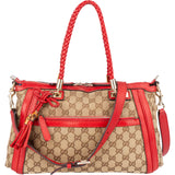 Gucci GG Monogram Bamboo Handbag