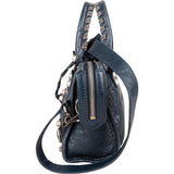 Balenciaga Blue Leather Mini City Handbag