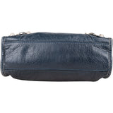 Balenciaga Blue Leather Mini City Handbag
