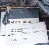 Balenciaga Blue Leather Mini City Handbag