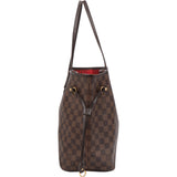 Louis Vuitton Damier Ebene Monogram Neverfull MM Shopper Handbag