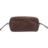 Louis Vuitton Damier Ebene Monogram Neverfull MM Shopper Handbag