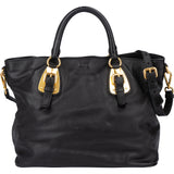 Prada Black Leather City Handbag