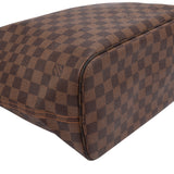 Louis Vuitton Damier Ebene Monogram Neverfull MM Shopper Handbag