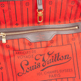 Louis Vuitton Damier Ebene Monogram Neverfull MM Shopper Handbag