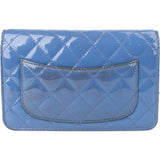 Chanel Quilted Patent Leather Wallet On Chain Crossbody Bag