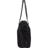 Prada Nylon Saffiano Leather Shopper Handbag