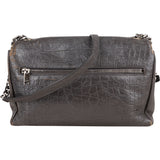 Saint Laurent Grey Croco Optic Leather West Hollywood Crossbody Bag