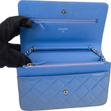 Chanel Quilted Patent Leather Wallet On Chain Crossbody Bag