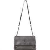 Saint Laurent Grey Croco Optic Leather West Hollywood Crossbody Bag