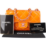 Chanel Quilted Patent Leather Single Flap Crossbody Bag
