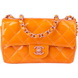 Chanel Quilted Patent Leather Single Flap Crossbody Bag