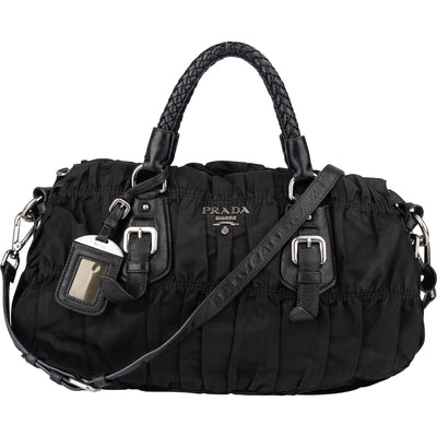 Prada Quilted Nylon City Handbag - vintageandkickz