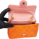 Chanel Quilted Patent Leather Single Flap Crossbody Bag