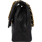 Chanel Quilted Lambskin 24K Gold Double Flap Crossbody Bag