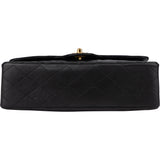 Chanel Quilted Lambskin 24K Gold Double Flap Crossbody Bag