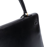 Hermès Noir Boxcalf Kelly 35 Handbag
