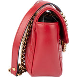 Gucci Chevron Leather GG Marmont Crossbody Bag