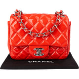 Chanel Rouge Patent Leather Single Flap Crossbody Bag