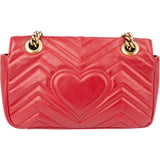 Gucci Chevron Leather GG Marmont Crossbody Bag