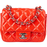 Chanel Rouge Patent Leather Single Flap Crossbody Bag