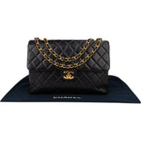 Chanel Quilted Lambskin 24K Gold Jumbo Single Flap Crossbody Bag