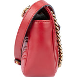 Gucci Chevron Leather GG Marmont Crossbody Bag