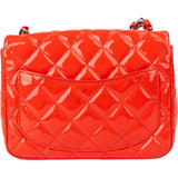 Chanel Rouge Patent Leather Single Flap Crossbody Bag
