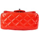 Chanel Rouge Patent Leather Single Flap Crossbody Bag