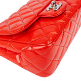Chanel Rouge Patent Leather Single Flap Crossbody Bag