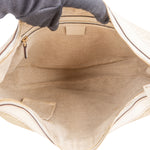 Gucci Gold Tone Suede GG Monogram Hobo Bag - vintageandkickz