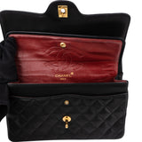 Chanel Quilted Lambskin 24K Gold Double Flap Crossbody Bag
