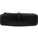 Chanel Quilted Lambskin 24K Gold Jumbo Single Flap Crossbody Bag