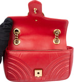 Gucci Chevron Leather GG Marmont Crossbody Bag