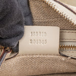 Gucci Gold Tone Suede GG Monogram Hobo Bag - vintageandkickz
