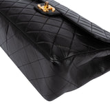 Chanel Quilted Lambskin 24K Gold Jumbo Single Flap Crossbody Bag