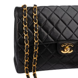 Chanel Quilted Lambskin 24K Gold Jumbo Single Flap Crossbody Bag
