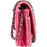 Chanel Quilted Satin Antique Boy Wallet On Chain Crossbody Bag