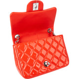 Chanel Rouge Patent Leather Single Flap Crossbody Bag