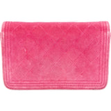 Chanel Quilted Satin Antique Boy Wallet On Chain Crossbody Bag