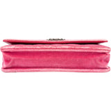 Chanel Quilted Satin Antique Boy Wallet On Chain Crossbody Bag