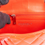 Chanel Rouge Patent Leather Single Flap Crossbody Bag